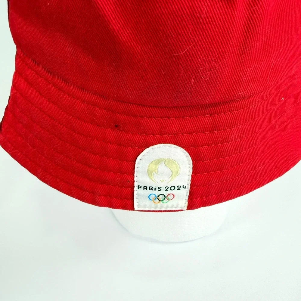 Paris 2024 Olympic Mascot Phryge Red Bucket Hat Youth NWT Embroidered Official